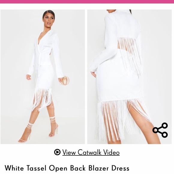white dress tassels